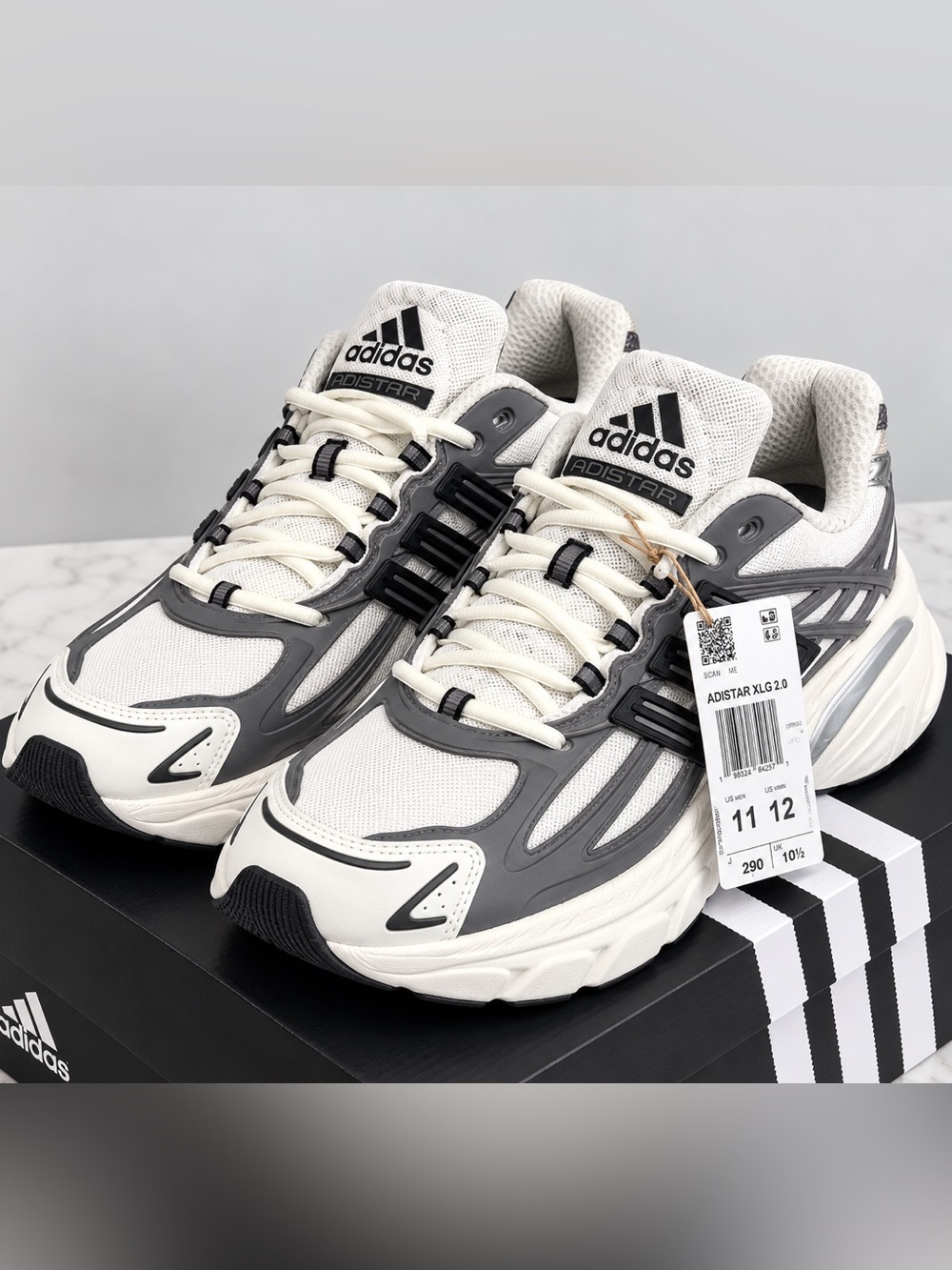 adidas Adistar XLG 2.0 Shoes Men 11 White Gray Black